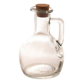 Kit 6 Potes Vidro Tampa Cortiça e Colher Madeira 90ml