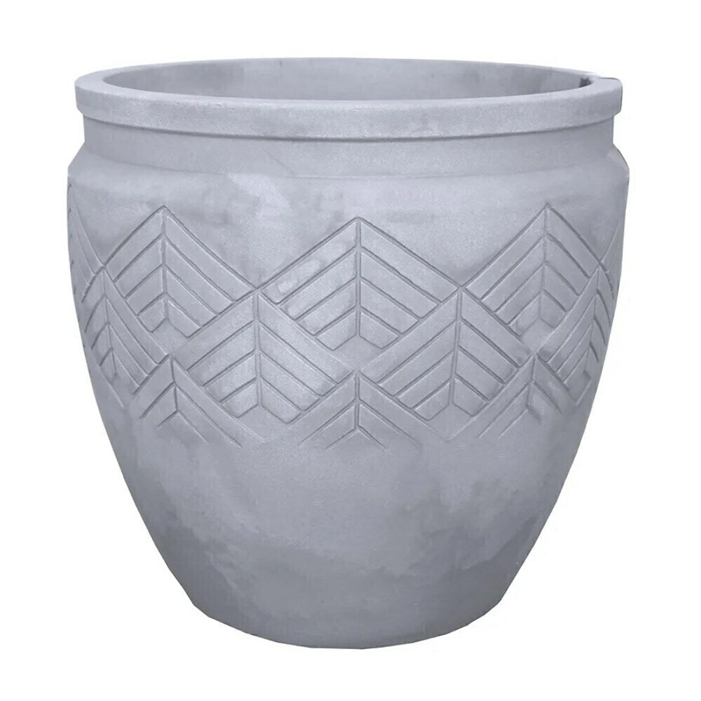 Vaso Grande Tribo 55 Japi Polietileno Cimento Queimado Texturizado