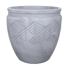 Vaso Grande Tribo 55 Japi Polietileno Cimento Queimado Texturizado