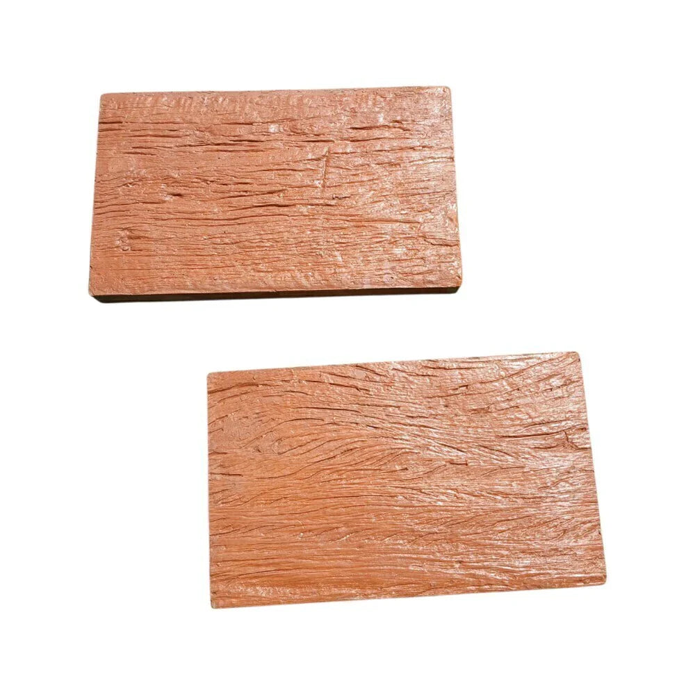 Dormente de Concreto Marrom Imitação Madeira Rústica 30x50x5 cm Jardim