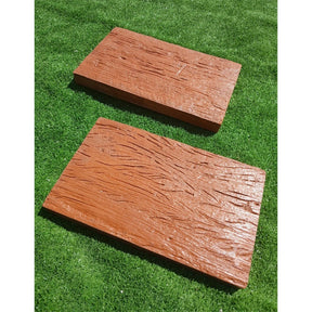 Dormente de Concreto Marrom Imitação Madeira Rústica 30x50x5 cm Jardim