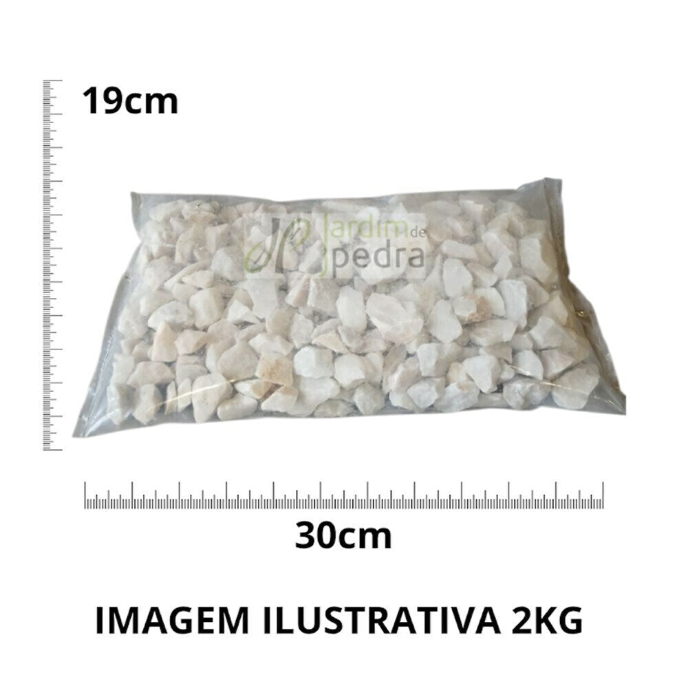 Granilha Branca Nº3 2kg Pedra Dolomítica para Jardinagem e Paisagismo