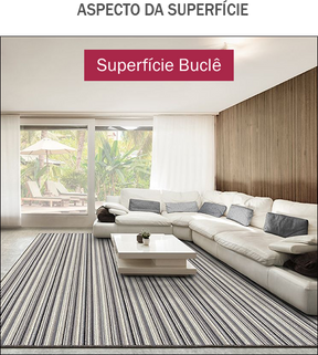 Tapete Aruba Arrecife São Carlos Listrado para Sala e Quarto