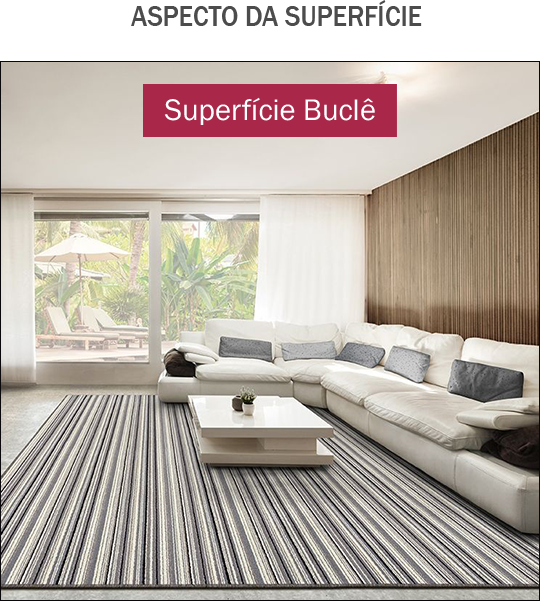 Tapete Aruba Arrecife São Carlos Listrado para Sala e Quarto