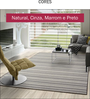 Tapete Aruba Arrecife São Carlos Listrado para Sala e Quarto