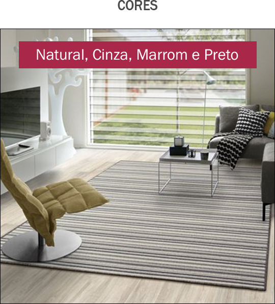 Tapete Aruba Arrecife São Carlos Listrado para Sala e Quarto