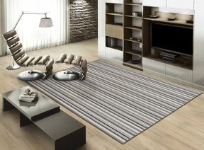 Tapete Aruba Arrecife São Carlos Listrado Moderno Lavável e Resistente