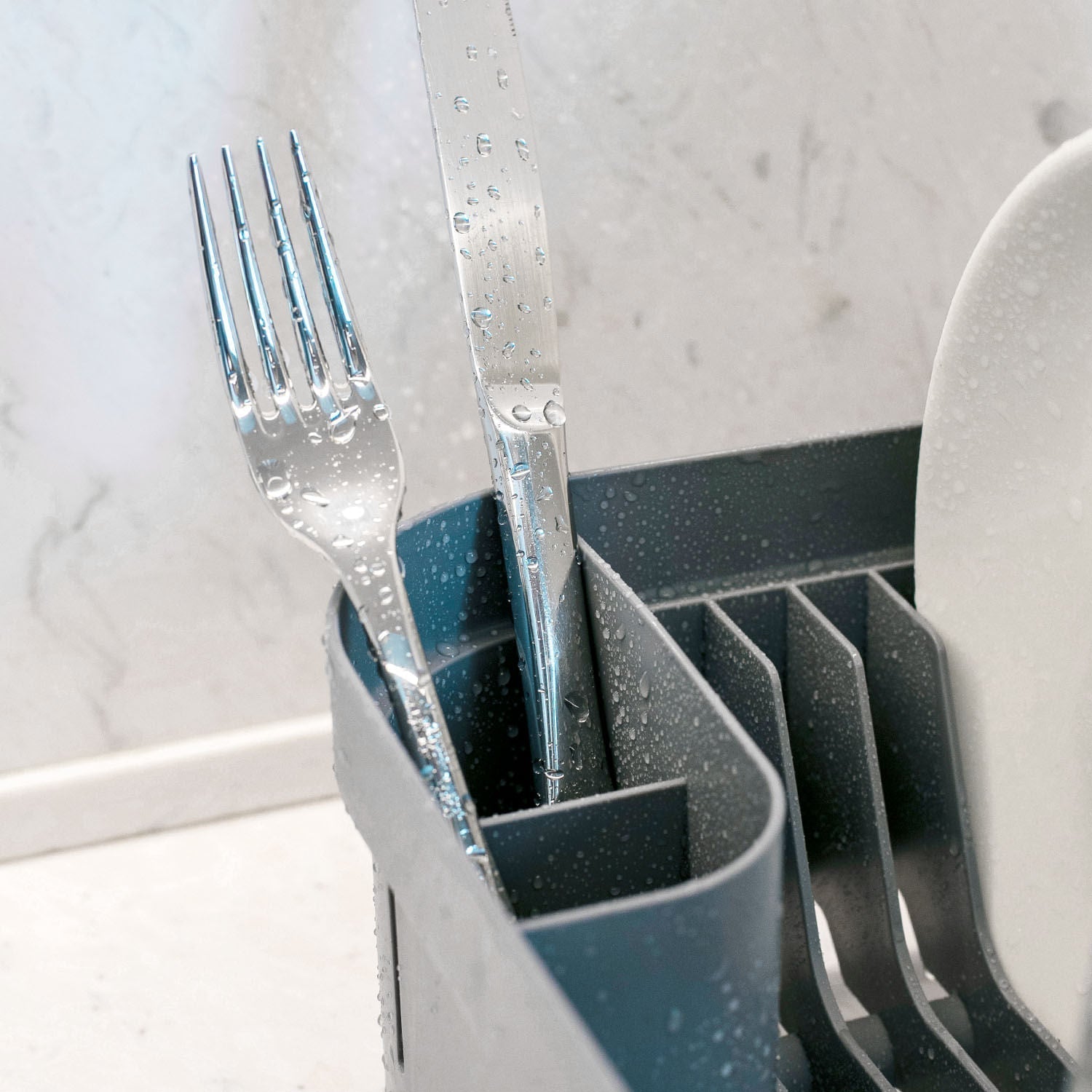 Escorredor de Louças Compacto OU Trium com Porta Talheres Moderno