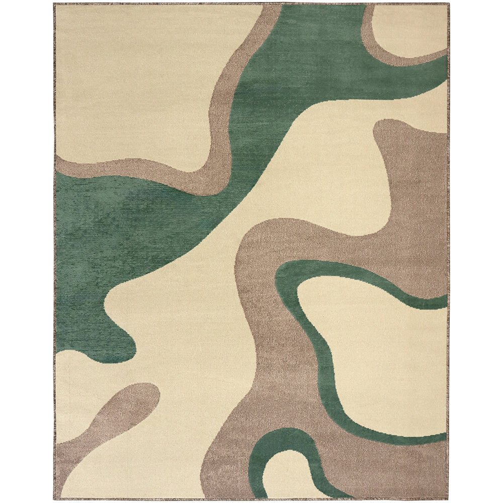 Tapete Herat New Lima São Carlos Moderno Verde e Bege