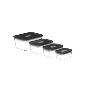 Kit 4 Potes de Vidro Hermético Ou Fresh Lock para Cozinha