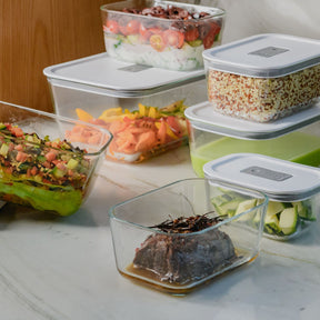 Kit 4 Potes de Vidro Hermético Ou Fresh Lock para Cozinha