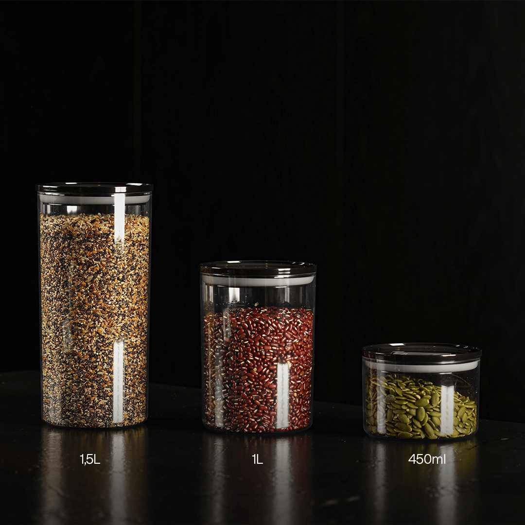 Kit 3 Potes Herméticos Redondos Duo Lock Ou Organizador Cozinha