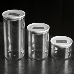 Kit 3 Potes Herméticos Redondos Duo Lock Ou Organizador Cozinha