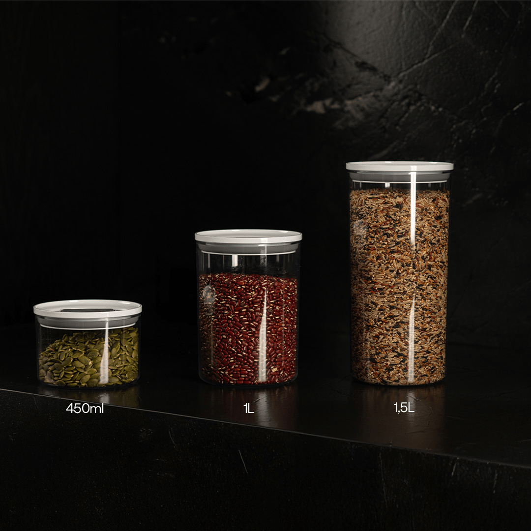 Kit 3 Potes Herméticos Redondos Duo Lock Ou Organizador Cozinha