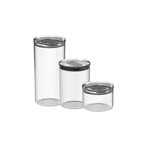 Kit 3 Potes Herméticos Redondos Duo Lock Ou Organizador Cozinha