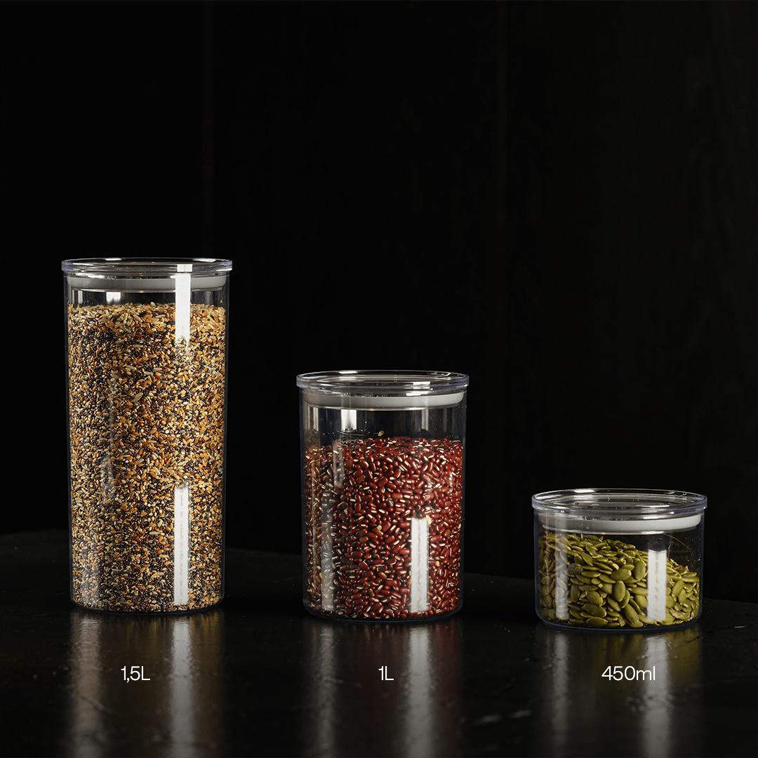 Kit 3 Potes Herméticos Redondos Duo Lock Ou Organizador Cozinha