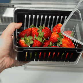 Organizador de Geladeira Clear Fresh com Cesto de Drenagem 2,2L