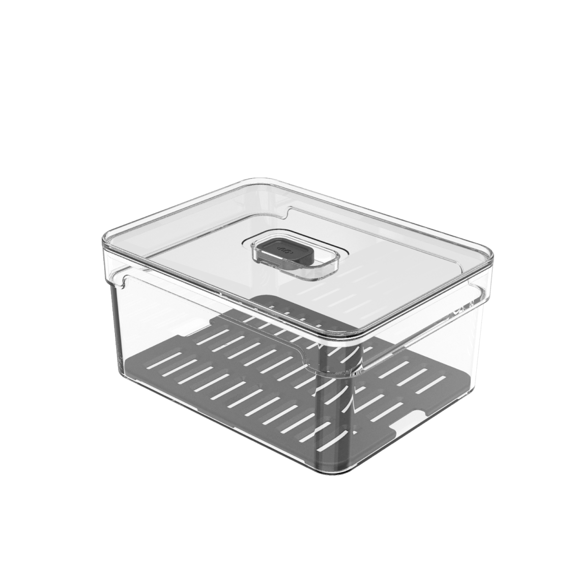 Organizador de Geladeira Clear Fresh OU com Tampa 2,2L Natural