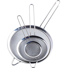 Kit 3 Peneiras Profissionais em Aço Inox Utifácil para Cozinha