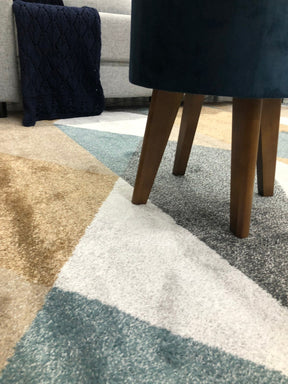 Tapete Classic Maiorca Caramelo e Azul J. Serrano Macio